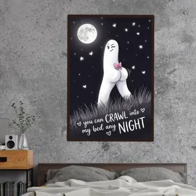 Naughty Fresno Nightcrawler Valentine Poster Crawl Into My Bed Sexy Cryptid Walking Pants Wall Decor