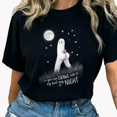 Naughty Fresno Nightcrawler Valentine Shirt Crawl Into My Bed Sexy Cryptid Walking Pants Tee