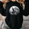 Funny Bigfoot Riding Bike Shirt Sasquatch MTB 9 Sasquatch Riding Bike Shirt with Full Moon