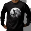 Funny Bigfoot Riding Bike Shirt Sasquatch MTB 12 Bigfoot Bicycle Shirt MTB Moon Scene