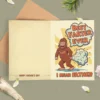 Best Farter Ever Funny Bigfoot Dad Father’s Day Card