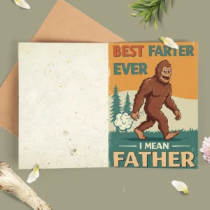 Best Farter Ever Funny Bigfoot Dad Father’s Day Card