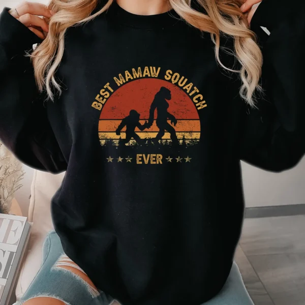 Bigfoot Grandma Shirt Mamaw Squatch Family Tee