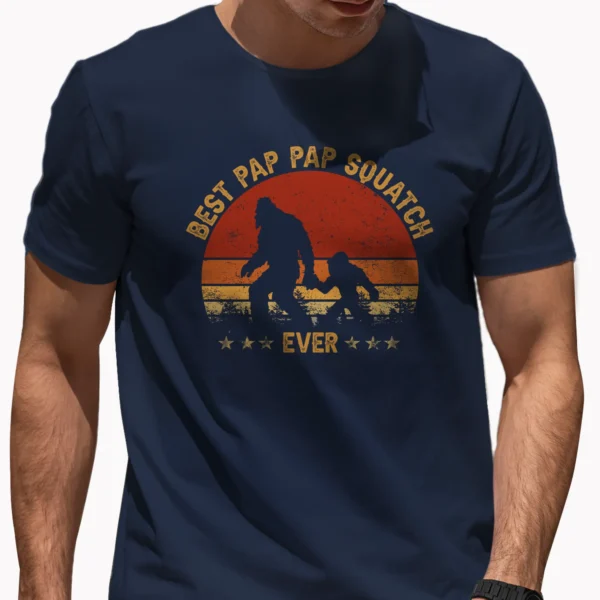 Best Pap Pap Squatch Ever Bigfoot Shirt Father’s Day Family Matching