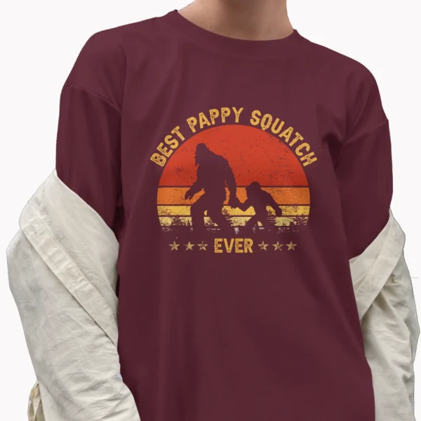 Bigfoot Grandpa Shirt Best Pappy Squatch Ever