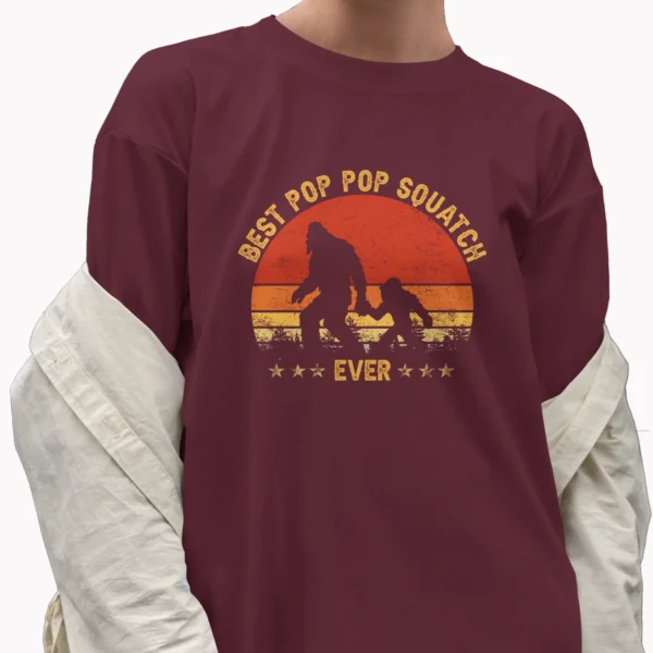 Bigfoot Grandpa Shirt Best Pop Pop Squatch Ever