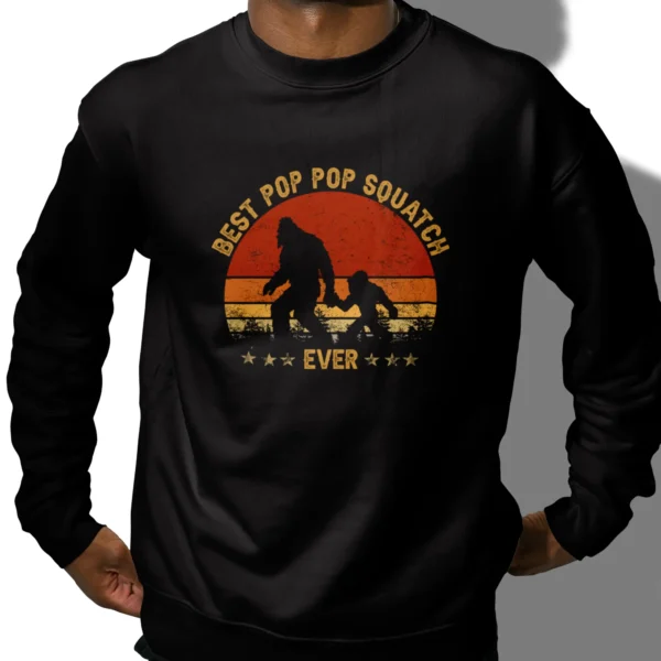 Bigfoot Grandpa Shirt Best Pop Pop Squatch Ever