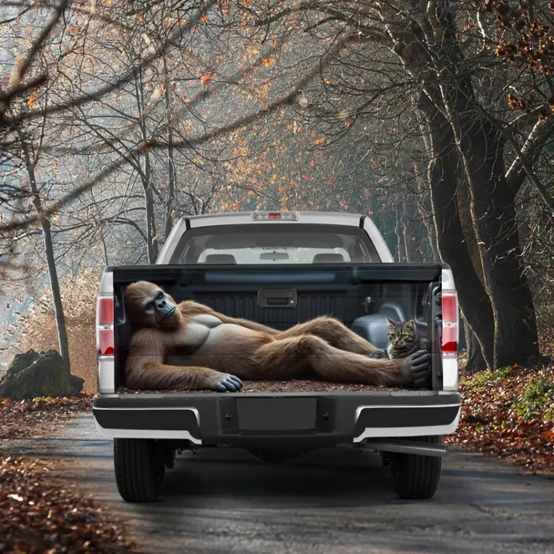 The Ultimate Bigfoot Gift Guide: 40+ Legendary Ideas for Every Fan 10 Sasquatch Cat Tailgate Vinyl Wrap Funny Truck Decal