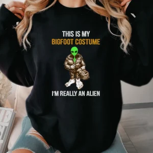 Bigfoot Costume Halloween Shirt Cryptid Alien