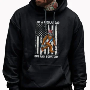 Bigfoot Dad Beer USA Flag Shirt Father's Day 4th of July