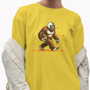 Sasquatch Holding Football Fall Shirt Design