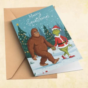 Bigfoot Grinch Christmas Card Merry Squatchmas Sasquatch Gift 6 Bigfoot Grinch Christmas Card Merry Squatchmas Sasquatch Gift