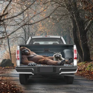 Bigfoot Sasquatch Raccoon Tailgate Wrap Vinyl Decal – Custom Truck Decor Car Accessory 7 Bigfoot Sasquatch Tailgate Vinyl Wrap Raccoon Custom Car Accessory