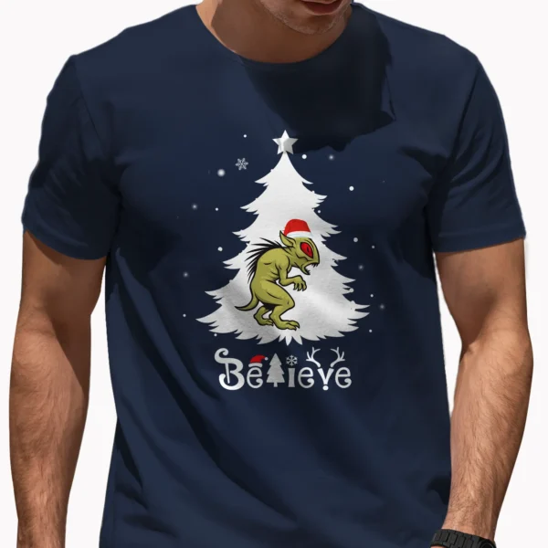 Santa Chupacabra Christmas Tree Shirt
