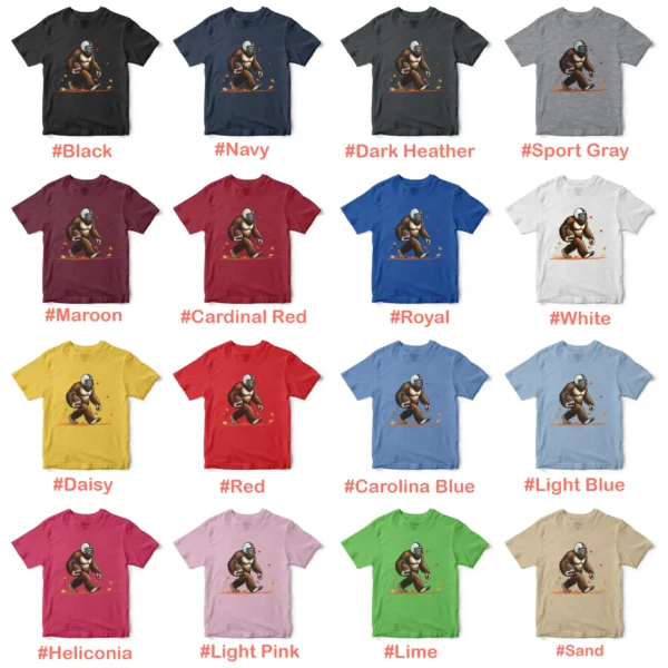 Bigfoot Football Shirt Sasquatch Game Day Fall Season - Image 6