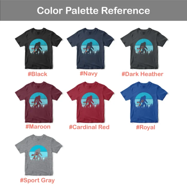 Bigfoot Autism Awareness Shirt Sasquatch Ribbon Puzzle Forest - Image 6