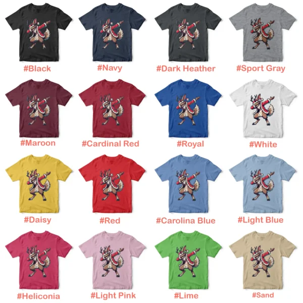 Jackalope Dabbing Christmas Shirt Funny Cryptid Wyoming - Image 8