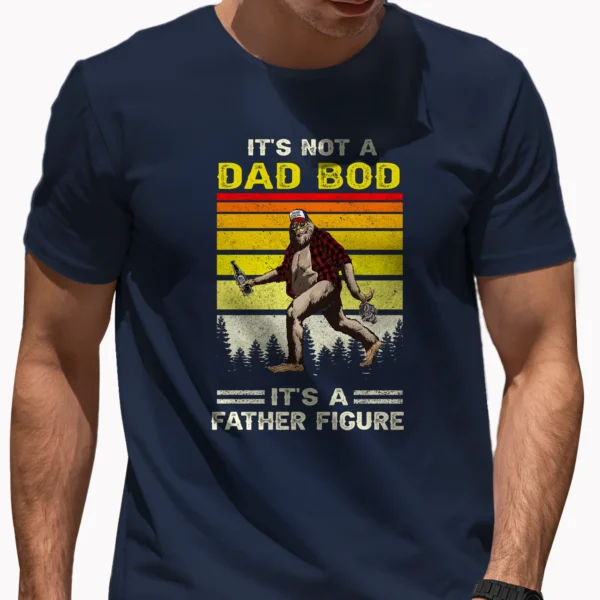 Sasquatch Father's Day Shirt with Beer and "Father Figure"