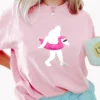 Funny Bigfoot Flamingo Float Shirt Sasquatch Summer Gifts