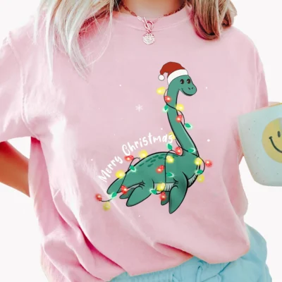 Funny Loch Ness Monster Christmas Lights Shirt