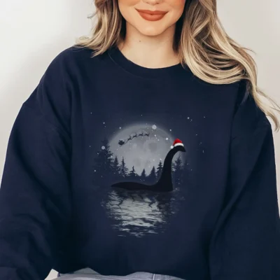Nessie Santa Shirt for Cryptid Fans