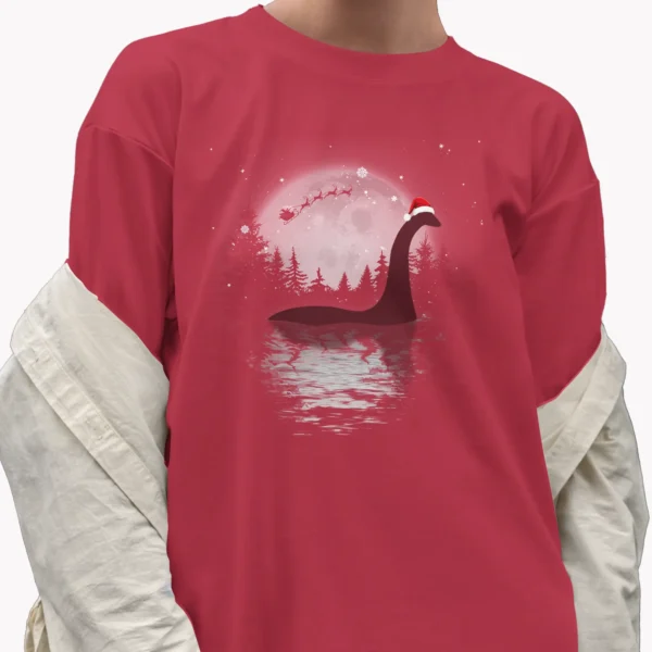 Nessie Santa Christmas Shirt Cryptid Gifts