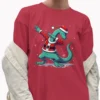 Loch Ness Monster Dab Christmas Shirt Nessie Santa Cryptid 11 Loch Ness Monster Dab Christmas Shirt with Santa Hat
