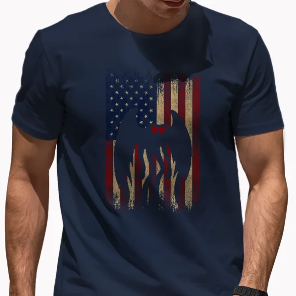 Mothman American Flag Shirt for Cryptid Lovers