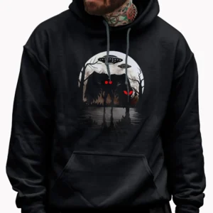 Mothman Alien UFO Shirt Extraterrestrial Encounter 11 Mothman and UFO Encounter Shirt for Cryptid Fans