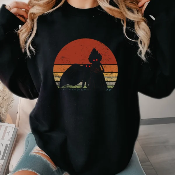 Retro Cryptid Shirt with Mothman and Flatwoods Monster