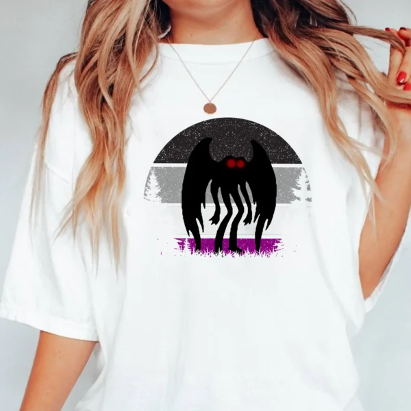 Mothman Asexual Pride Shirt LGBT Cryptid