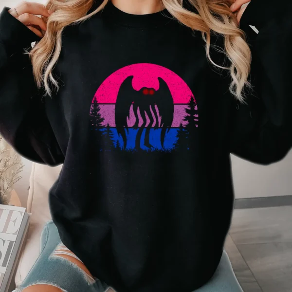 Cryptid Bi Pride Shirt Featuring Mothman