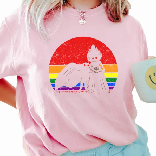 LGBTQ+ Mothman and Flatwoods Monster Pride Shirt