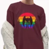 LGBTQ+ Cryptid Shirt with Rainbow Mothman Design