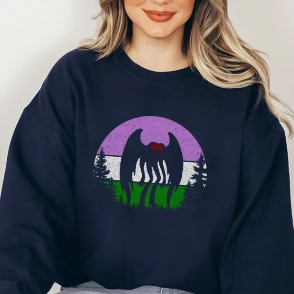 Mothman Genderqueer Pride Shirt Cryptid LGBT Gifts