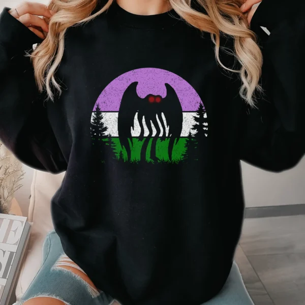 Cryptid Genderqueer Pride Shirt Featuring Mothman