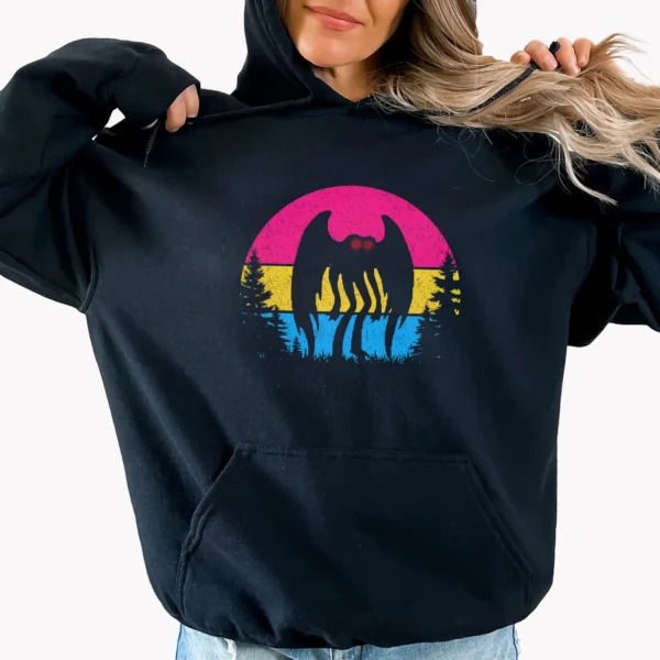 Mothman LGBTQ+ Pride Shirt with Pansexual Colors