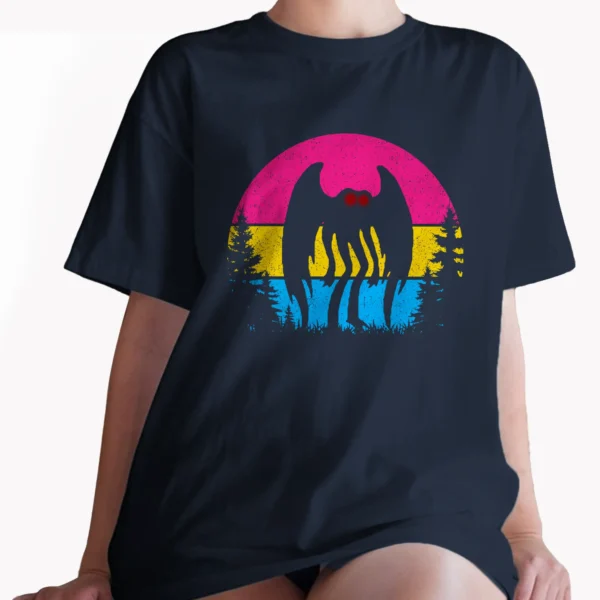 Pansexual Pride Cryptid Shirt with Mothman Design