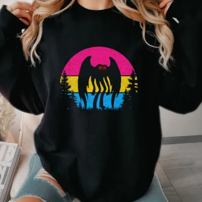 10+ Best Mothman Pride Shirts for Fans (The Ultimate Guide) 6 Mothman Pansexual Pride Shirt Cryptid LGBT Pan Flag