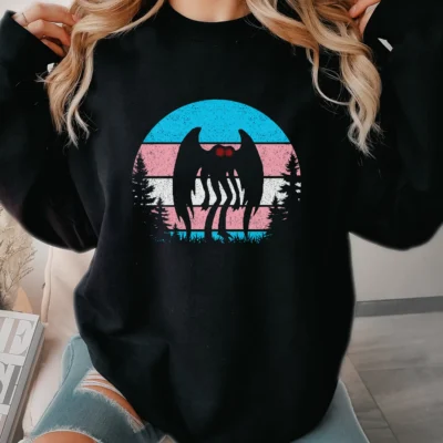 35+ Best Mothman Shirts That Every Believer Needs to Own 14 Transgender Pride Mothman Shirt for LGBT Supporters