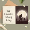 Personalized Bigfoot Dad Father's Day Card Sasquatch Custom Name 8 Personalized Bigfoot Dad Father's Day Card Custom Name Sasquatch