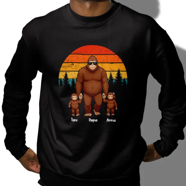 Sasquatch Family Shirt Personalized Bigfoot Gift for Dad