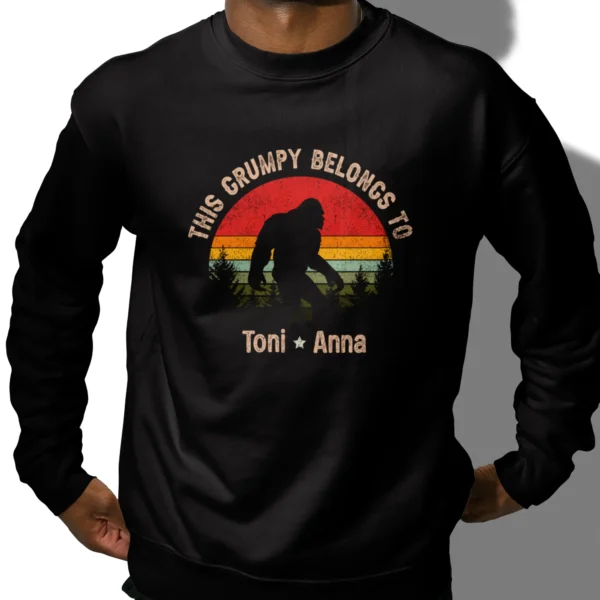 Personalized Bigfoot Father's Day Shirt Custom Name Sasquatch Gift