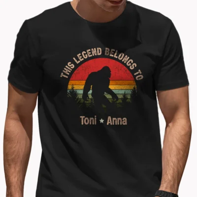 Personalized Bigfoot Shirts 2025: Custom-Name Sasquatch Gifts for Dad & the Whole Family 2 Personalized Bigfoot Father's Day Shirt Custom Name Sasquatch Gift