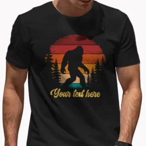 Personalized Retro Bigfoot Shirt Custom Name Sasquatch Gift