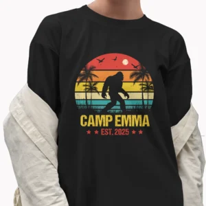 Personalized Vintage Bigfoot Shirt Custom Name Retro Sasquatch Tee