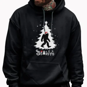 Skunk Ape Holiday Shirt Cryptid Santa Tree