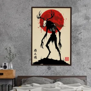Wendigo Japanese Poster Art Native American Cryptid