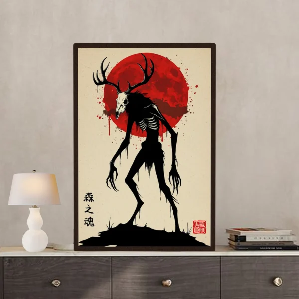 Wendigo Japanese Poster Art Native American Cryptid