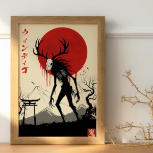 Wendigo Poster Art Japanese Style Native American Cryptid 8 Wendigo Poster Art Japanese Style Native American Cryptid